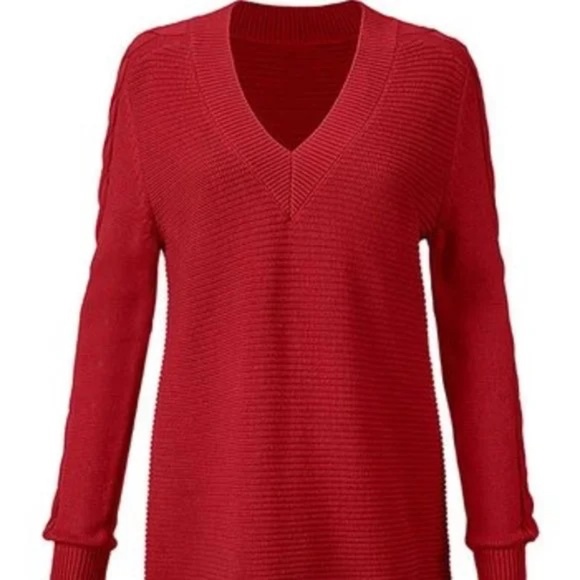 New CAbi Standout Pullover Red Sweater Size S - Picture 1 of 6